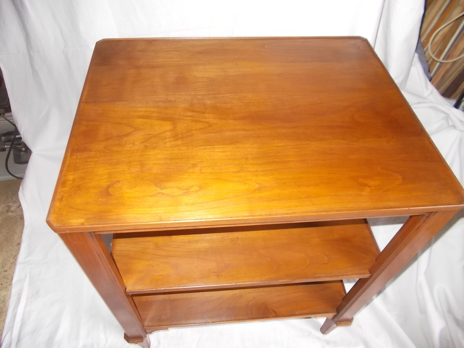 Cherry wood console side table