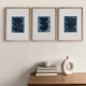 Trio de peintures abstraites, M389 et M386 et M388, signé Eawy