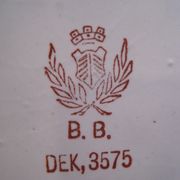 Old coffee maker in enamelled sheet metal brand bb 1900s , decoration of roses , kitchen utensils