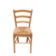 Louis Philippe solid blond wood and straw office chair