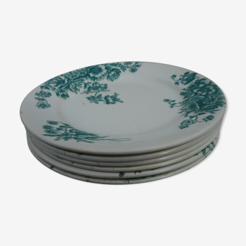 Six earthenware plates