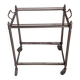 Silver-plated brass serving trolley