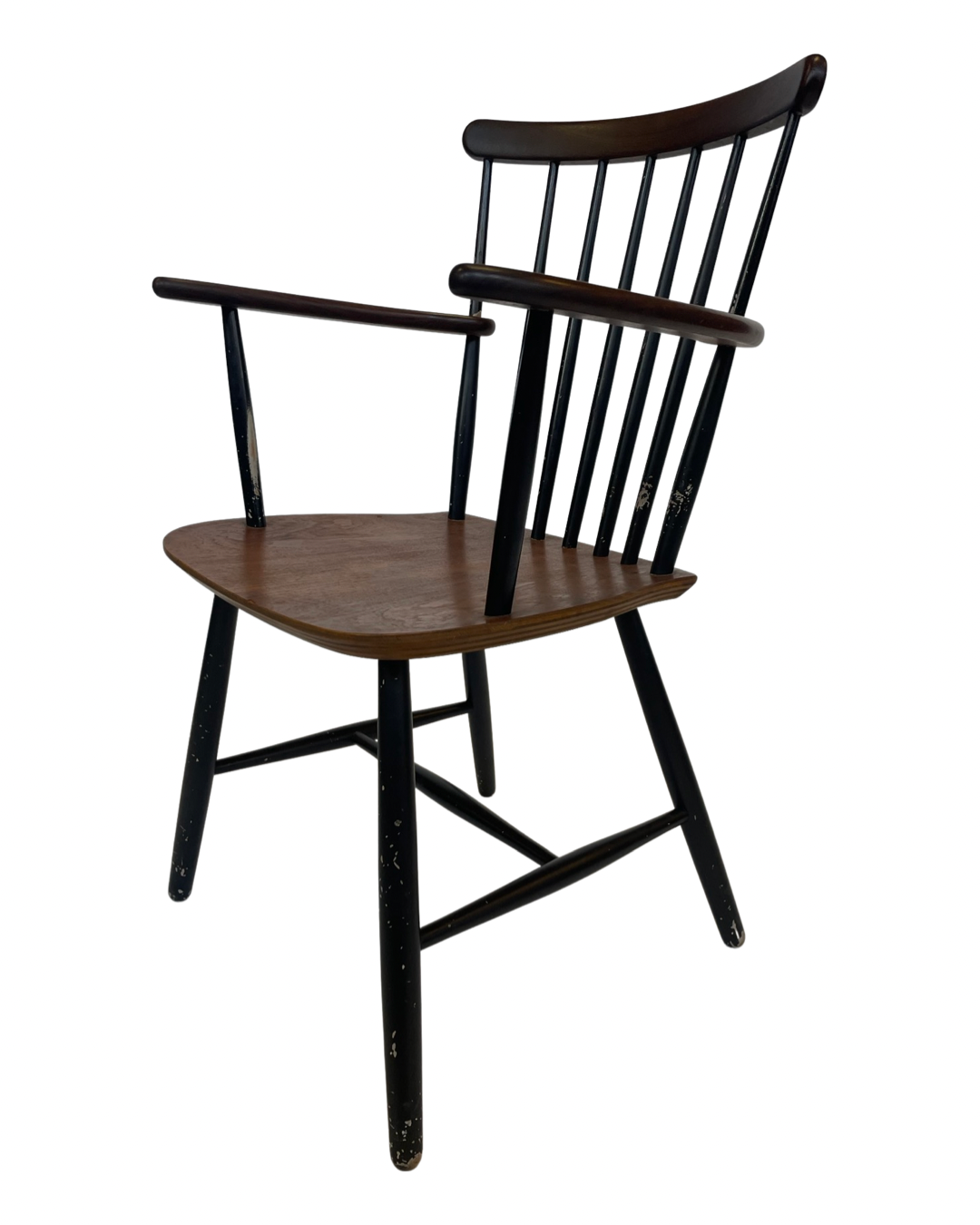 Chaise de bar vintage avec accoudoirs Billund Traevarefabrik Denmark Design