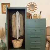 Art Deco Secretary Cabinet in solid wood