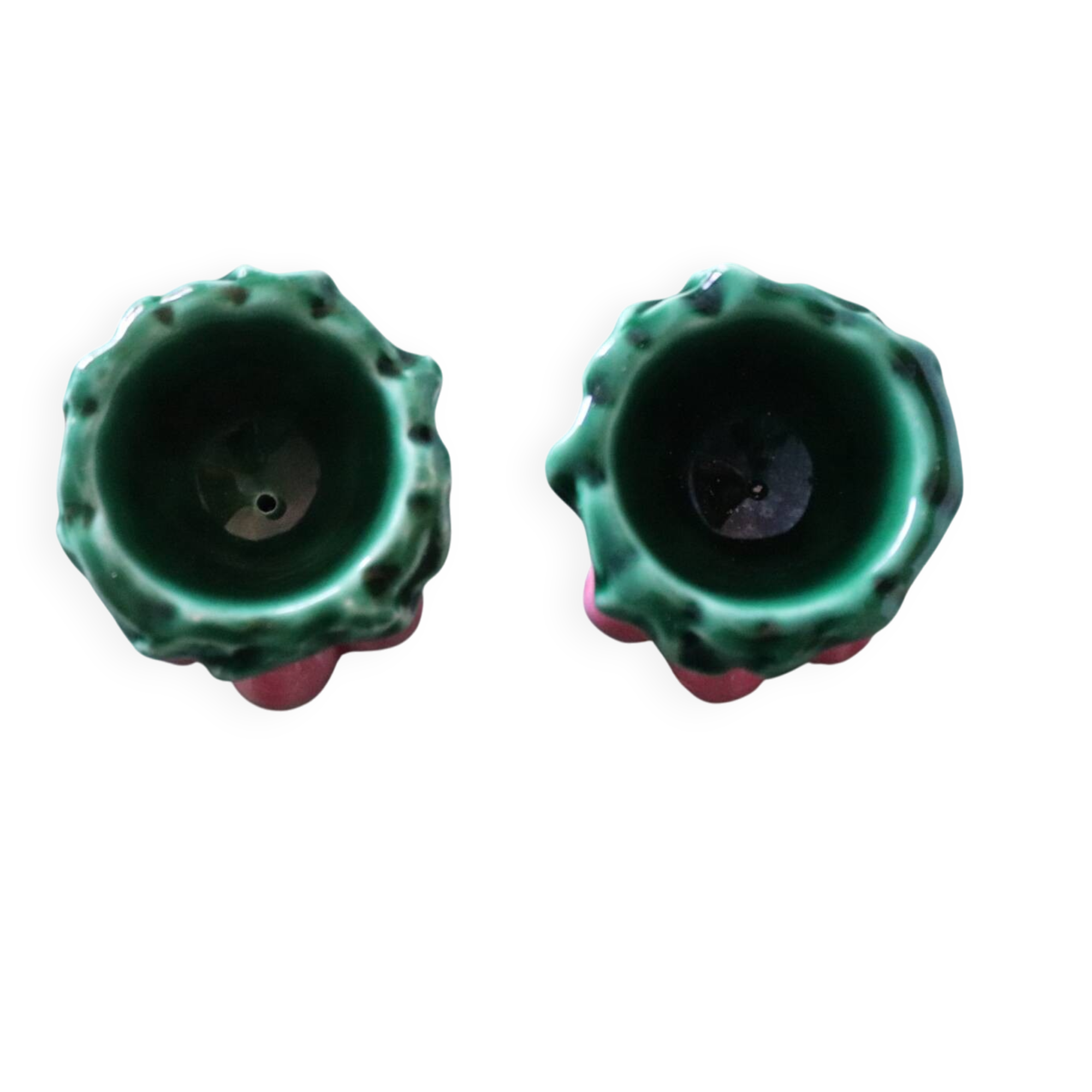 Pair of antique ceramic egg cups