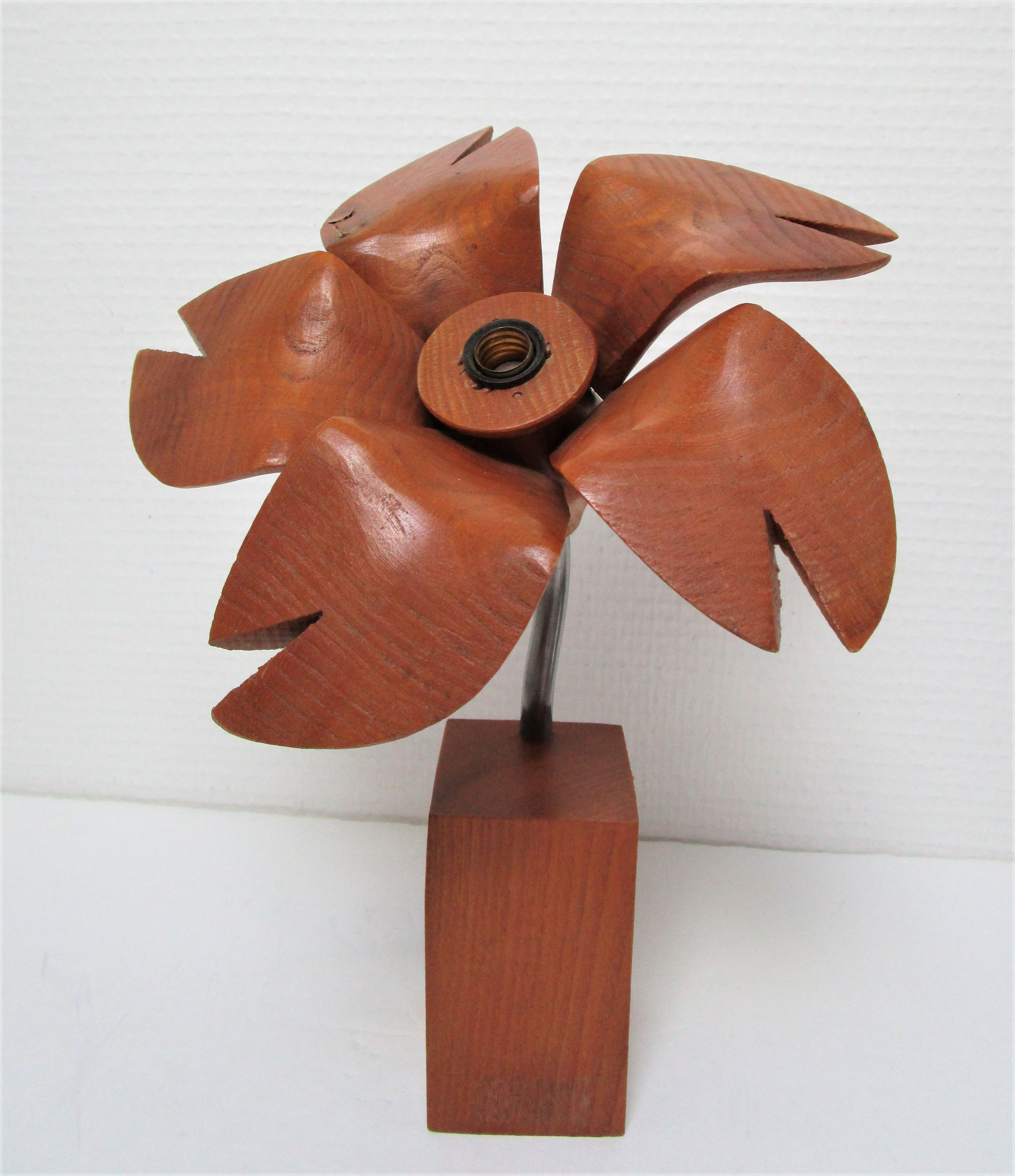 Lamp flower solid wood vintage years