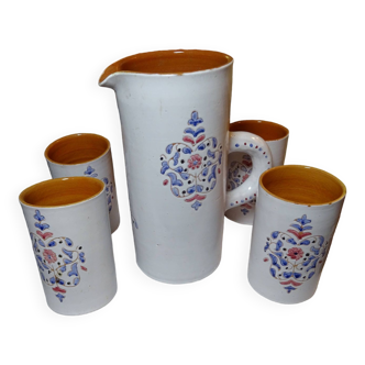 Service à orangeade - poterie maroc ghrib salé - peu courant