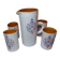 Orangeade service - pottery morocco ghrib salted - uncommon