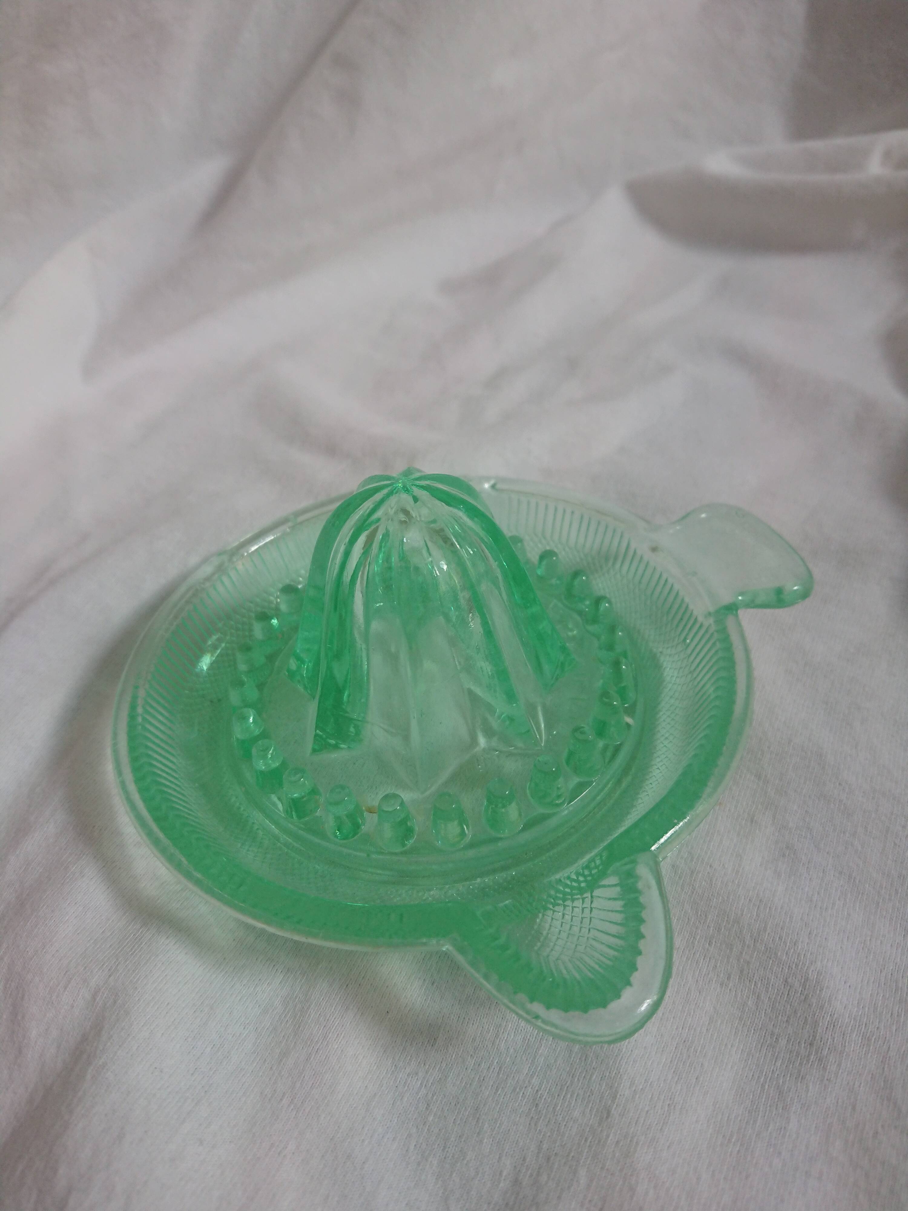 Citrus press molded glass green