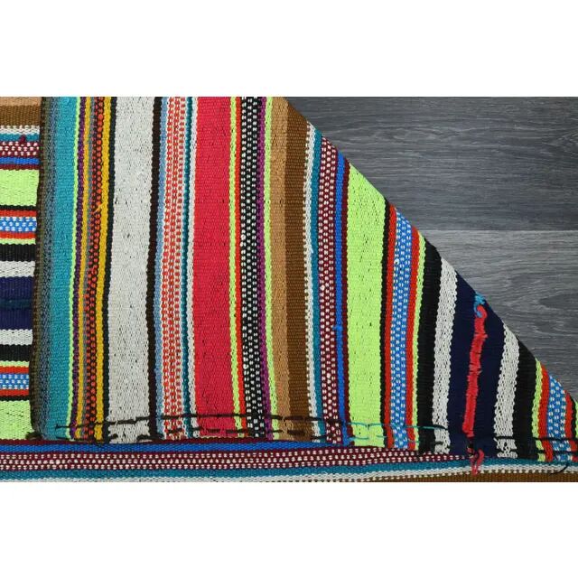 1970s Vintage Turkish Oushak Handmade Multi Color Area Rug 199x290