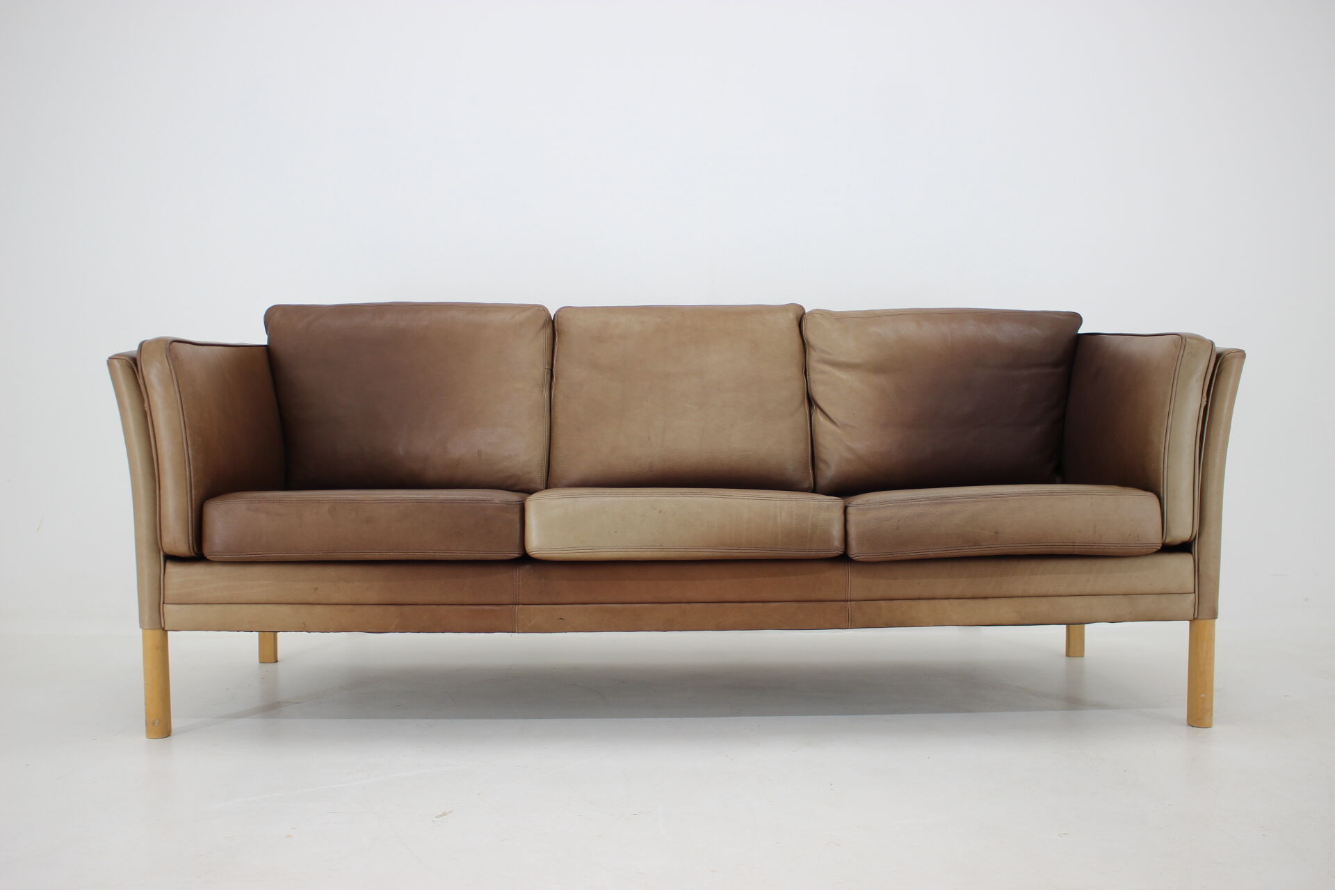 1960s Georg Thams Leather 3-Seather Sofa