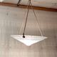 Art Deco pendant light in light blue Clichy glass - 1930s/40s