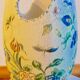 Cracked vase with chinese and floral decoration XlX th century
