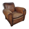 Fauteuil club vintage cuir années 30