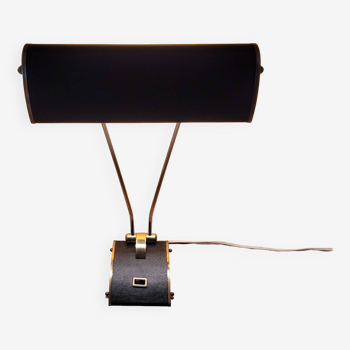 Vintage black and gold JUMO desk lamp from the 50s and 60s