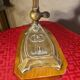 lampe de notaire  art deco, bureau, 1920 a 40 laiton et socle bois vernis h