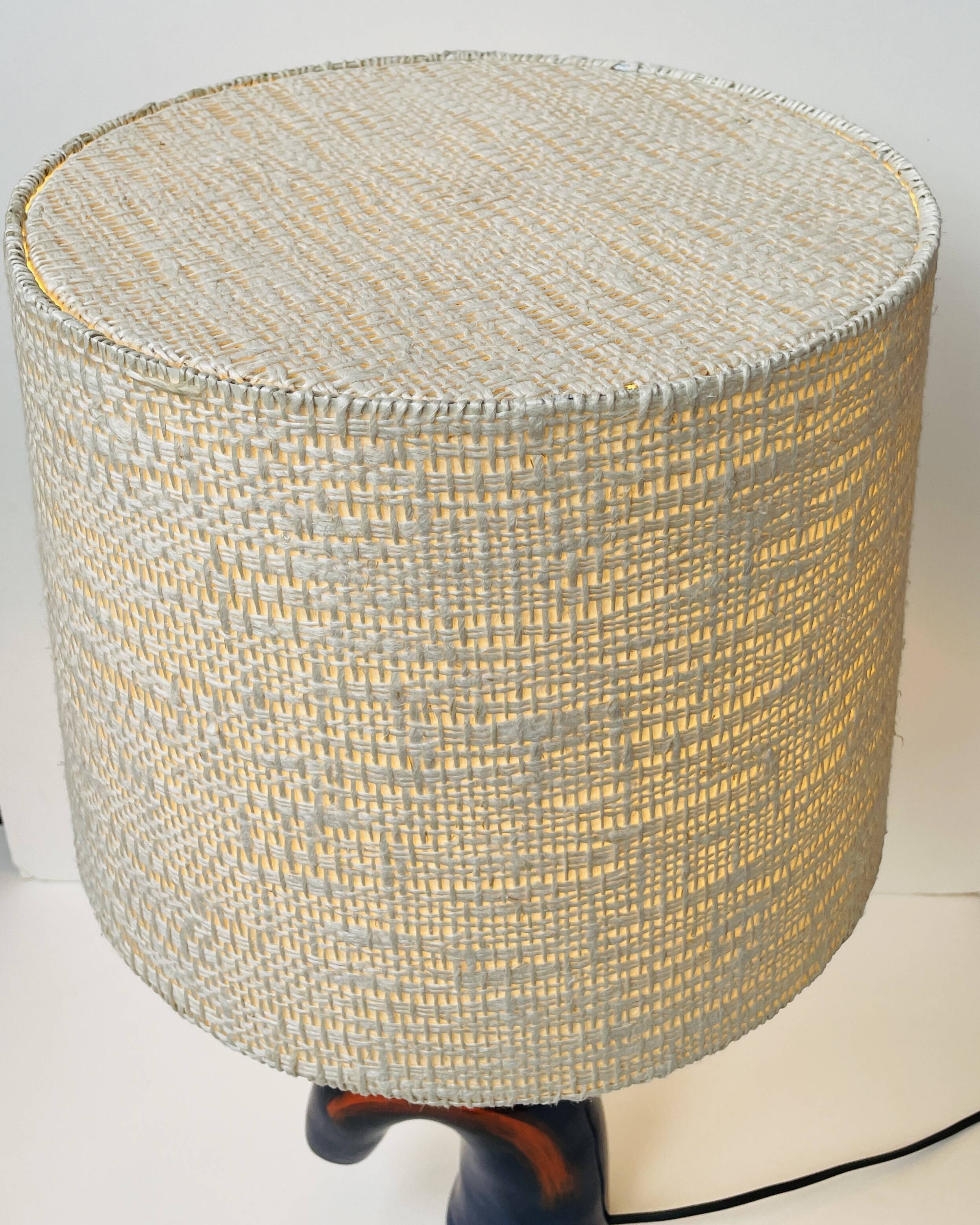 Ceramic lamp, free form, sculptural, 1960-70, Vallauris style.