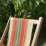 Chilean deckchair vintage striped canvas