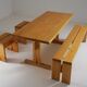 Table, bench and stools Les Arcs by Charlotte Perriand, France, 1960