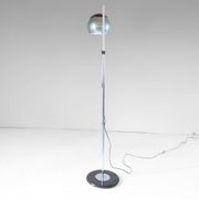 Vintage Floor Lamp, Chromed and Metal Structure, Italy 1960s
