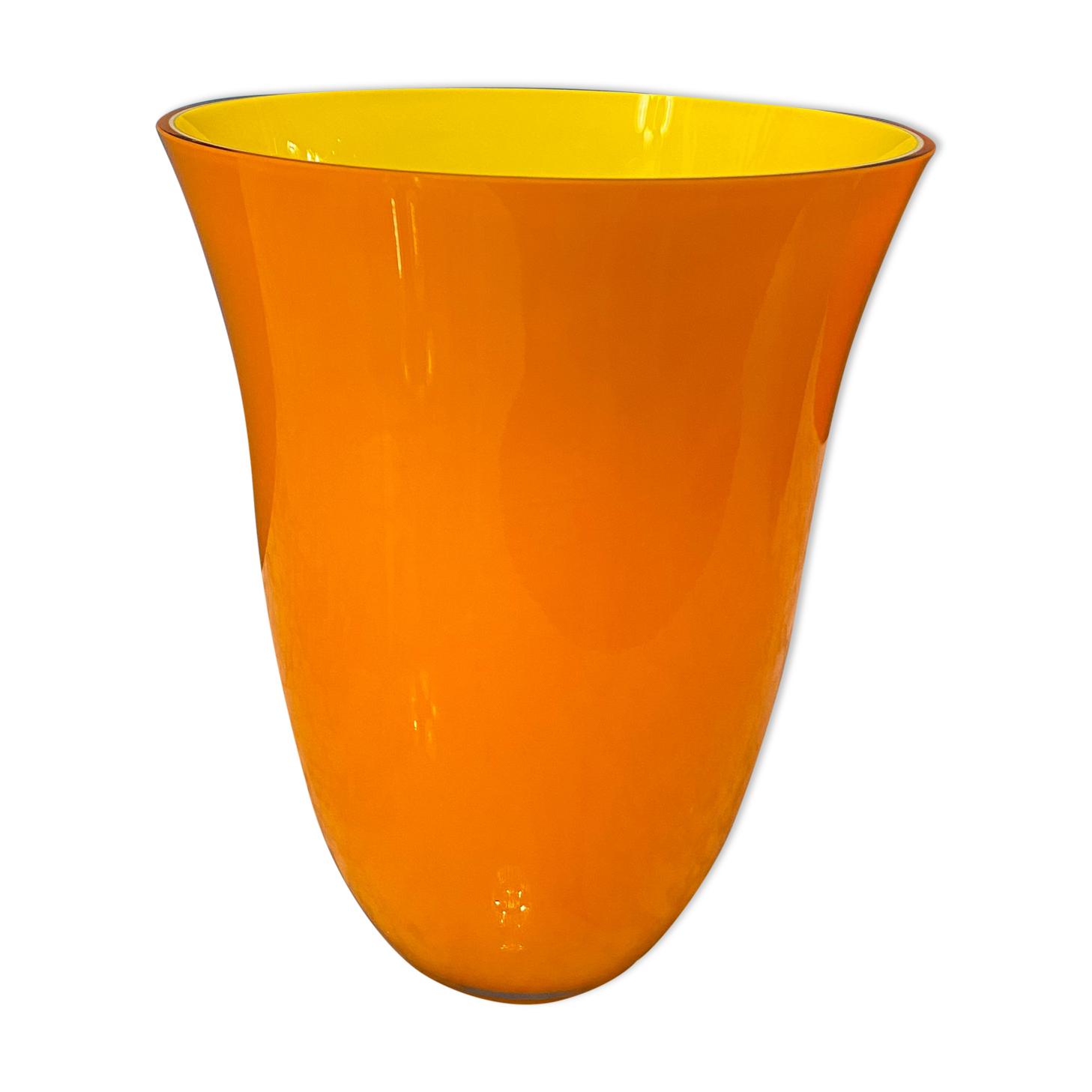 Vase orange Carlo Nason murano