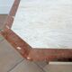 Travertine and marble coffee table