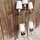 Grande applique murale chandelier métal 1950