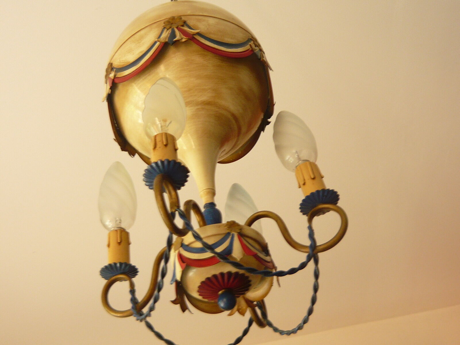 French revolution hot air balloon chandelier 4 lights