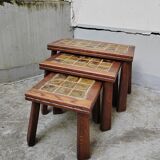 Brutalist ceramic nesting tables