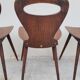 Series of 3 bistro chairs baumann model Fourmi 1950 vintage