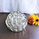 Vase pique-fleurs boule en verre épais à 19 trous France vintage