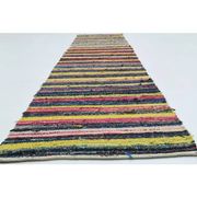 1970s Vintage Turkish Oushak Handmade Wool Cotton Yellow Runner Rug 65x318