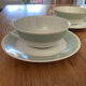 Lunch Head to head Limoges A. Vignaud green gold border