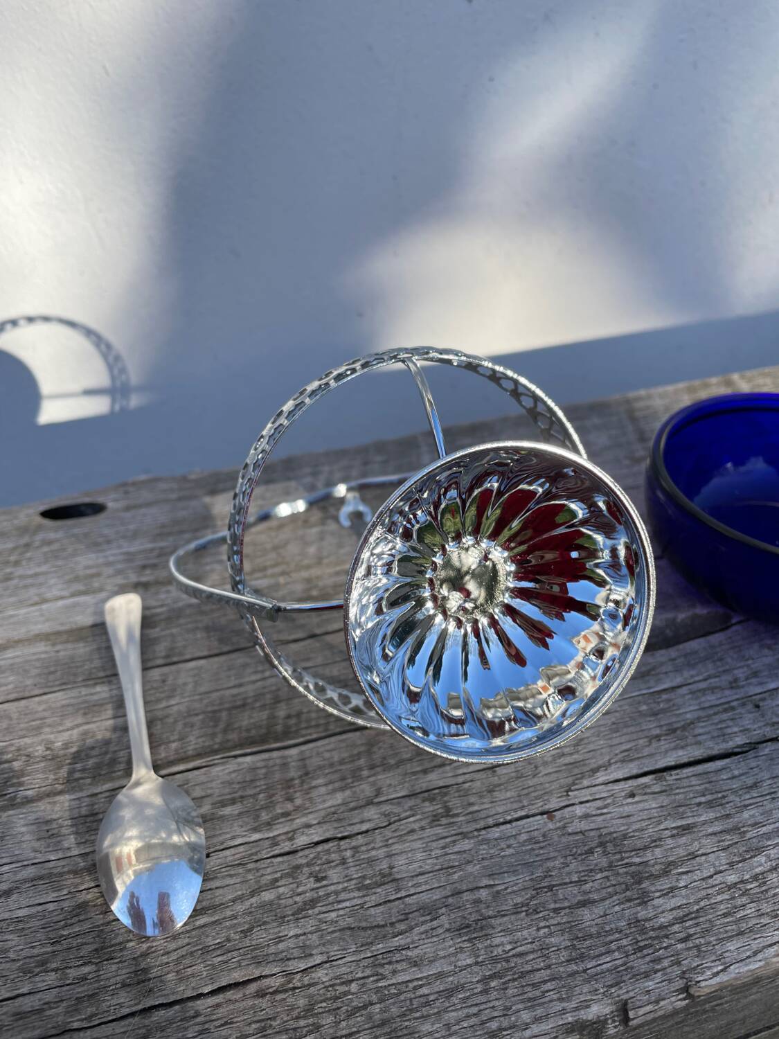 Silver-plated sugar bowl, 1970