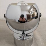 Eye ball lamp or wall light, chrome, space age, France circa 1970.
