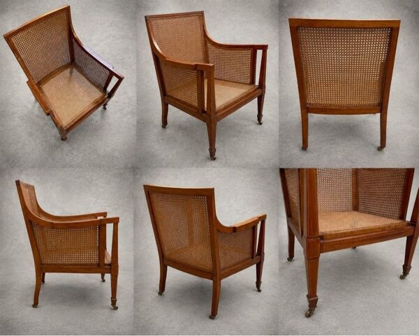Fauteuil cané style directoire/ consulat vintage