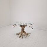 Hollywood Regency Gilded Coco Chanel Style Sheaf of Wheat Coffee Table, 197