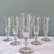 7 flûtes à champagne en cristal Baccarat