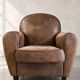 Club armchair in suede effect