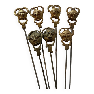 Set of 7 Ivorian skewers