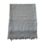 Nappe d'hôtel ancienne en lin blanche