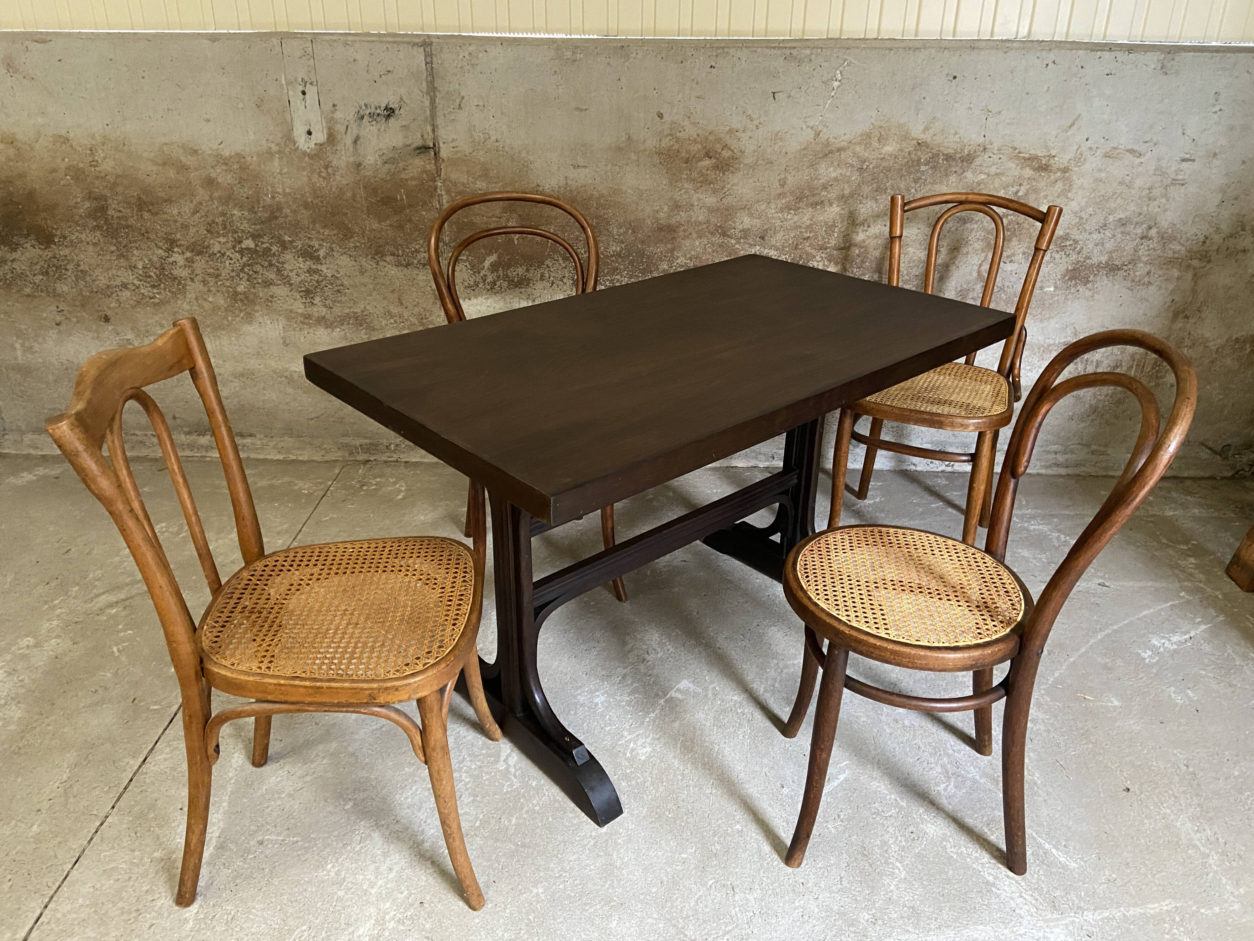 Old thonet style curved wood coffee table