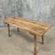 Antique dining table rustic work table chestnut wood 68x170 cm
