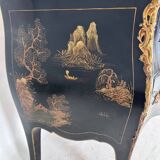 Chinese lacquered style commode