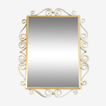Golden mirror 78 x 64 cm, Hollywood Regency 50