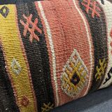 Coussin rayé fait main