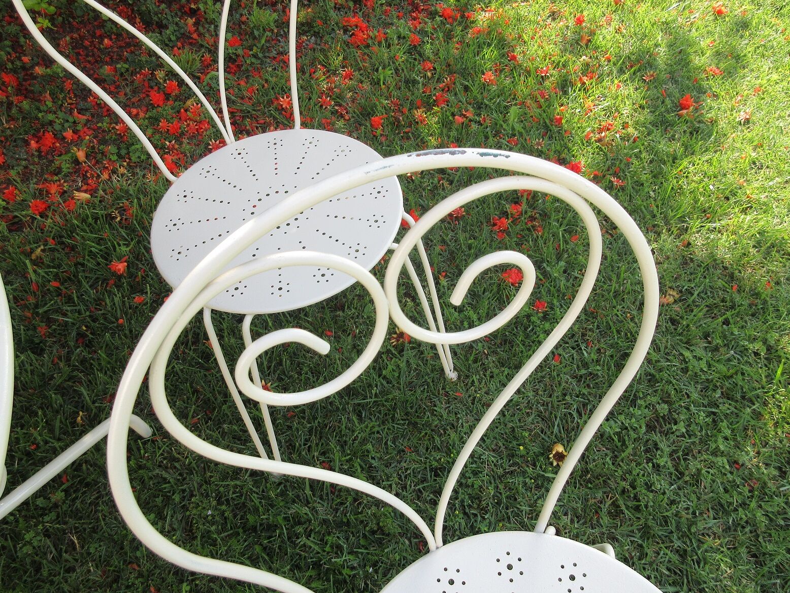 Wrought iron garden living room