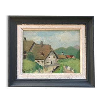 Breton hamlet painting