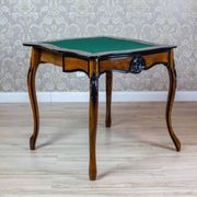 Table de jeu en noyer Louis Philippe antique, années 1890.