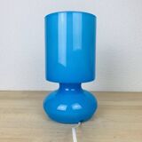Ikea Lykta lamp in vintage blue glass